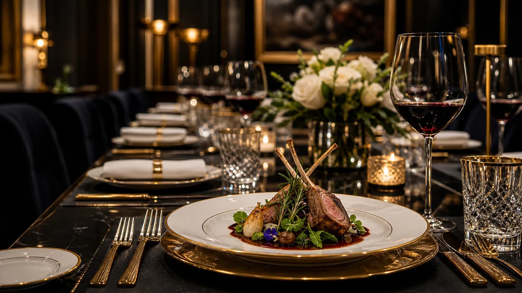 Fine dining plated dish for executive service